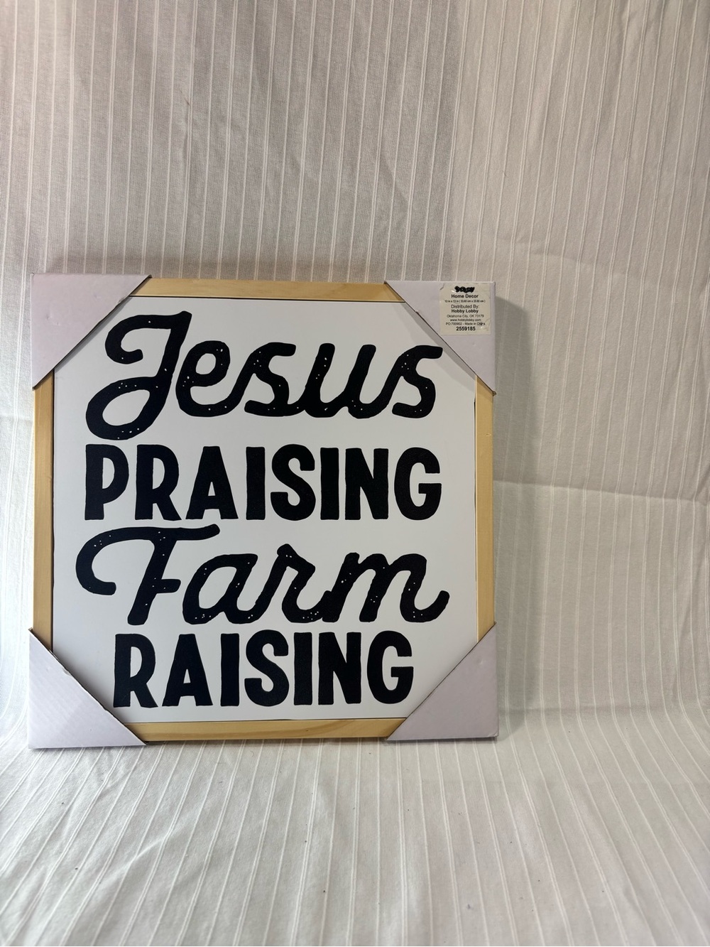 Jesus Praising Farm Raising Wall Decor Sign | Farmhouse Christian Decor